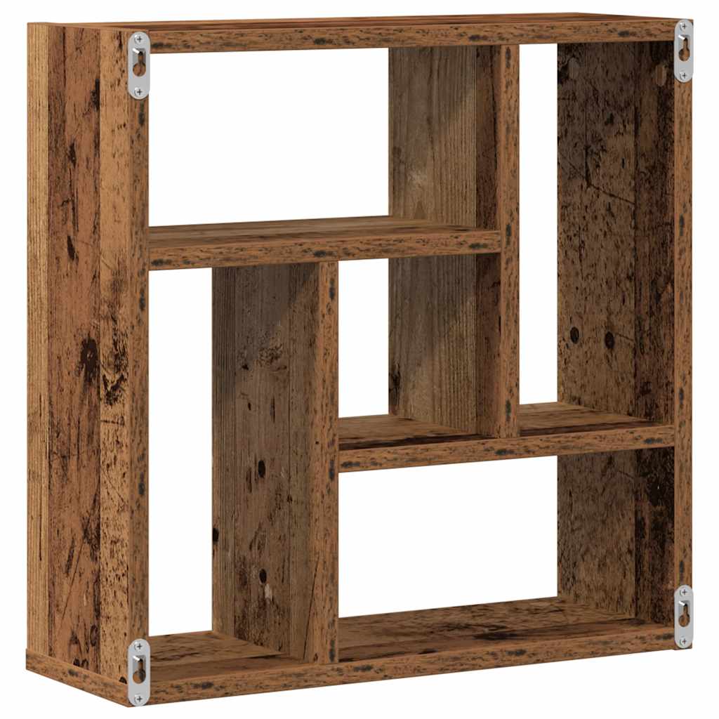 Wall Shelf Vintage Wood Look 45 x 16 x 45 cm Engineered Wood