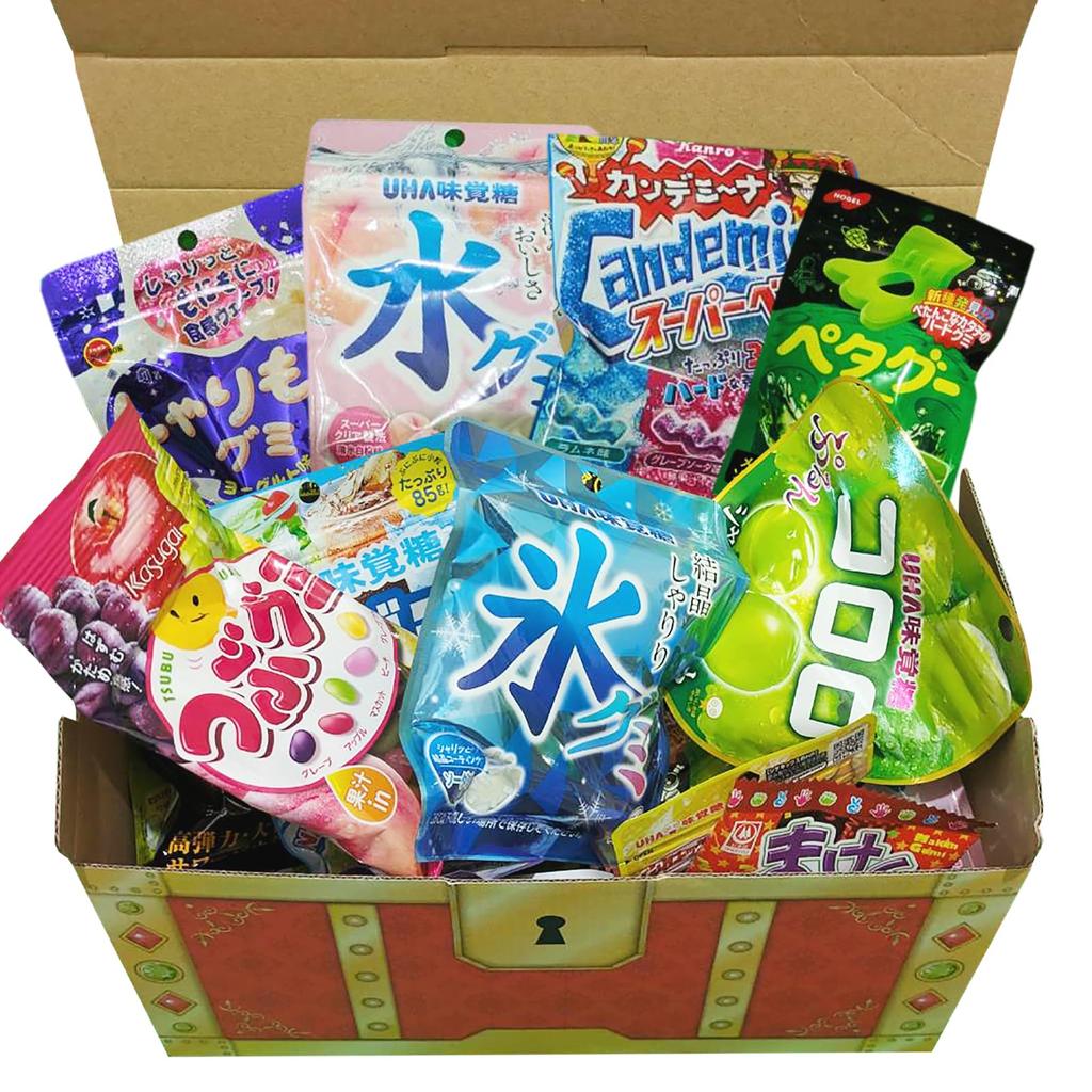 Gummy Assortment Assorted Assortment Present Gift Large Capacity Individually Wrapped BOX Set Box L (Treasure (20 Bags))