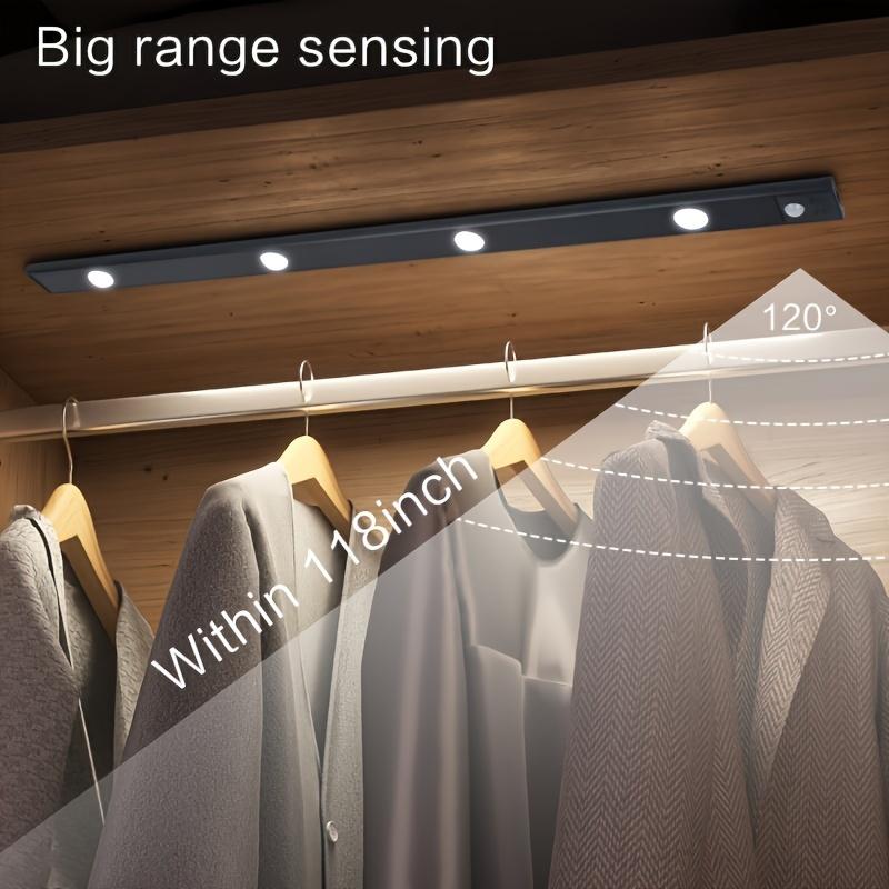 Motion-Activated LED Cabinet Light - Ultra Thin, Wireless, USB Rechargeable, Dimmable with Tricolor Settings for Kitchen, Bedroom, and Wardrobe