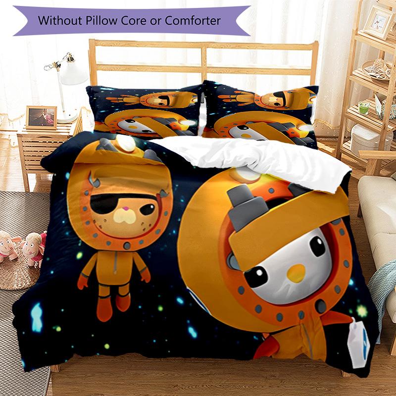 3pcs The Octonauts1 pattern bedding set duvet cover set includes duvet cover &pillowcases, perfect all season bedroom decoration & gift