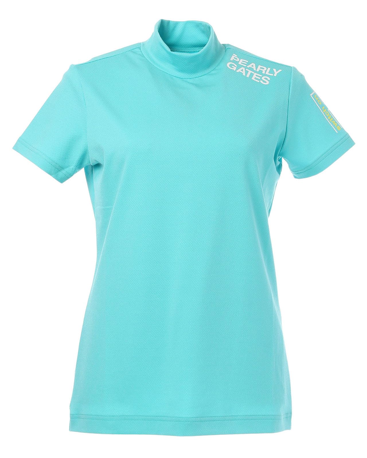 

Женская футболка с коротким рукавом и высоким воротником PEARLY GATES (Пара искусственной сетки) / Гольф-майка / 055-5167302 111_Бирюзовый 2 [L]