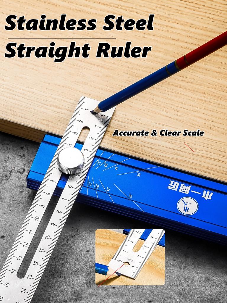 Scriber Marking Tools, Multi Angle Finder Gauge, Precision Leveling Ruler for Woodworking Metalworking, Durable Measuring Device