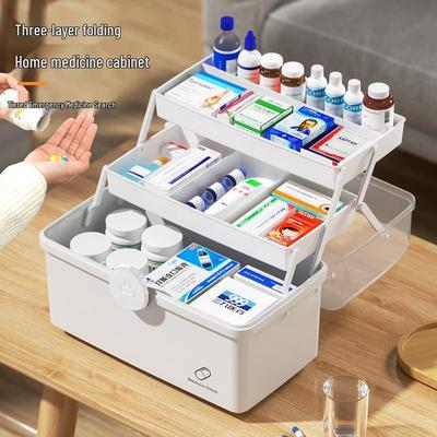 Veľkokapacitný rodinný úložný box na lieky prvej pomoci pre domáce použitie