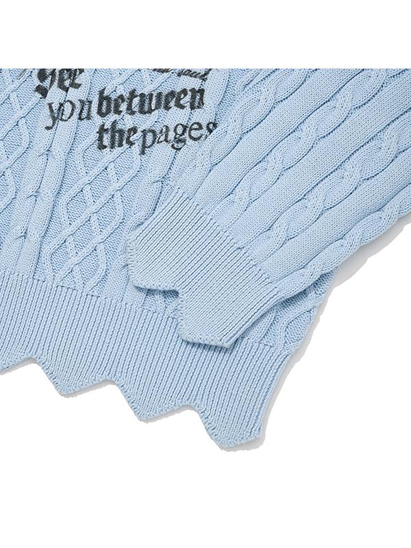 KIRSH Collection Print Scallop Knit [Sky]