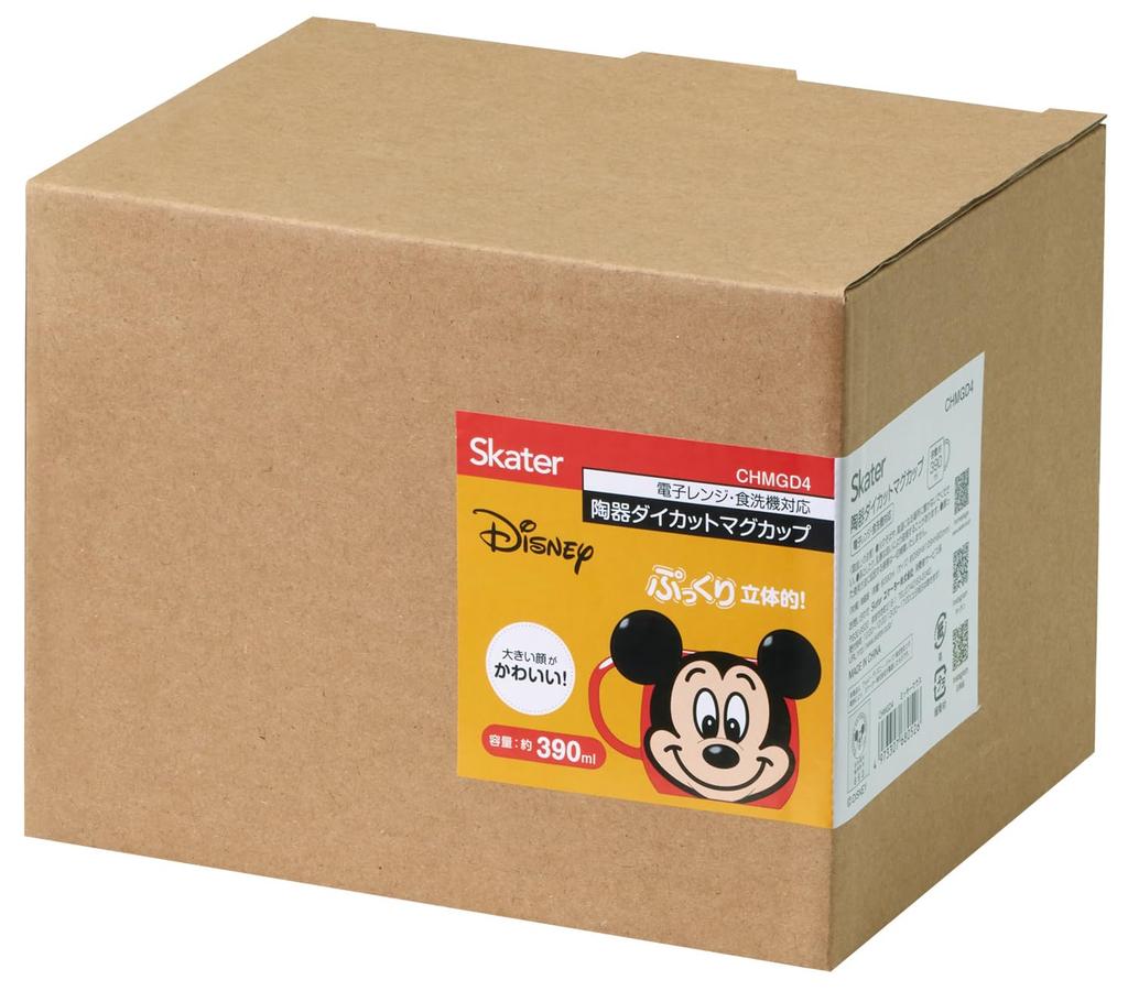 Skater Ceramic Mug, 390ml, Die-Cut, Disney Mickey Mouse, CHMGD4-A