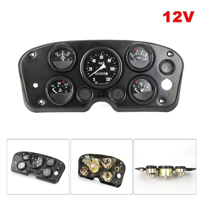 Oil Pressure Gauge Volts Gauge Speedometer 5 In 1 Kit trument Panel Complete Meter trument Panel Complete Accessories