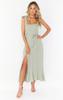 Elegant Summer Sleeveless A Line Dress With High Waist And Side Split For Office Wear