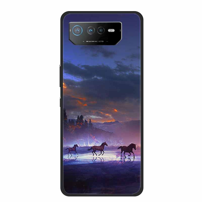 Phone Case For Asus ROG Phone 6D Ultimate Back Cover Case Black TPU Silicone Soft Coque For Asus ROG Phone 6 Pro Case Phone6 Pro