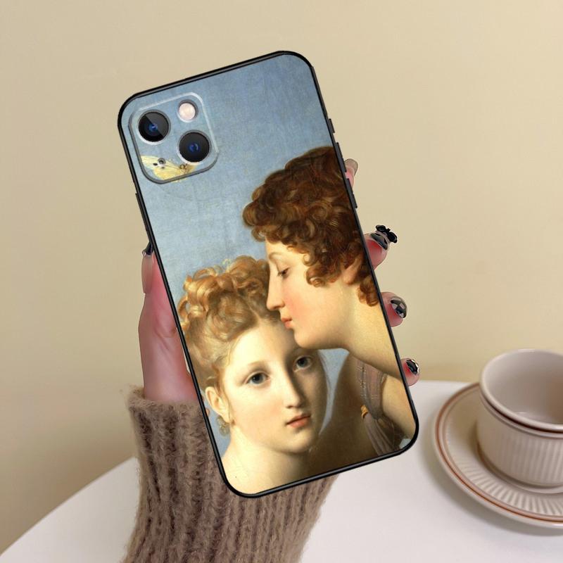 Engel Amor Kunst Malerei Handyhülle Für iPhone 16 Pro Max 14 13 12 11 15 17 Pro Max mini Plus 16e 17 Air Cover Funda
