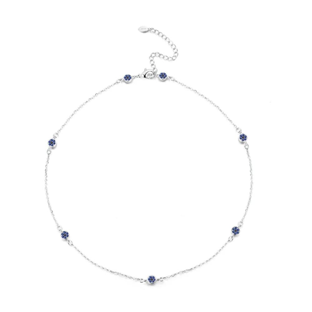 925 Silver Lucky Unicorn Necklace with Butterfly Firefly Bear Paw Print Zircon Chain Link Heart Jewelry for Women