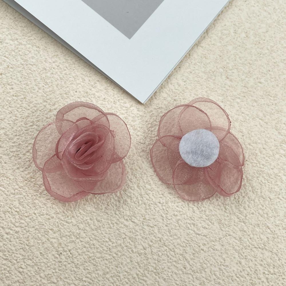 Elegant Cloth Organza Flower Handmade DIY Handmade Brooch 3D Design Boutonniere Corsage Wedding