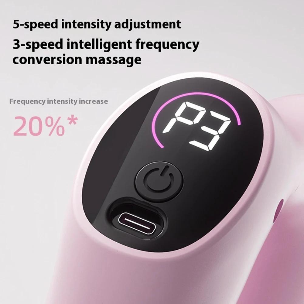 Multifunctional Full-Body Fascia Ring with 5 Modes Deep Tissue Massage Gun Vibration Fascial Ring Massage Ring for Home Gym Use