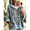 Women S Loose Fit Knitted Pullover Hooded Casual Sweater