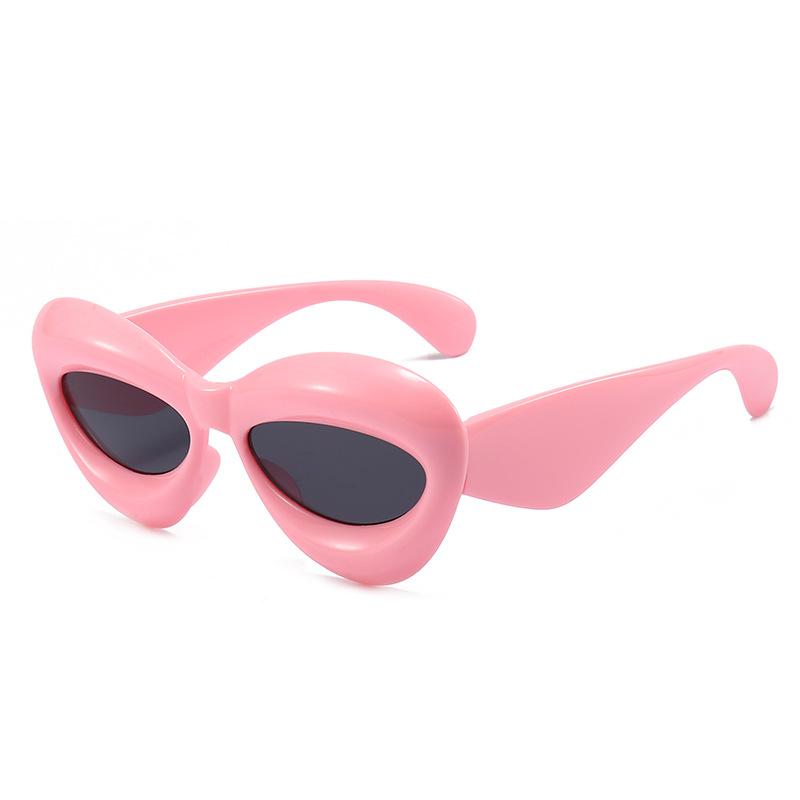 

New Cat Eye Women Sunglasses Fashion Steampunk Sun Glasses For Men Trendy Candy Colors Punk Female Eyewear UV400 Party Accessory розовый