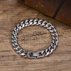 6-12MM Cuban Chain Mens Bracelet,Waterproof Stainless Steel Curb Link Chain Wristband,Punk Zircon Gifts