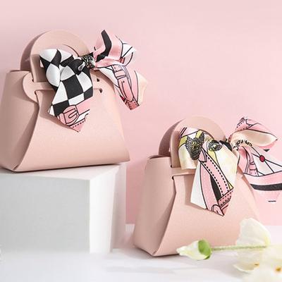 With Ribbon Cookie Gift  Bag Bow Handbag Shape Packing Box Gift Boxes Wedding Favor Candy Box