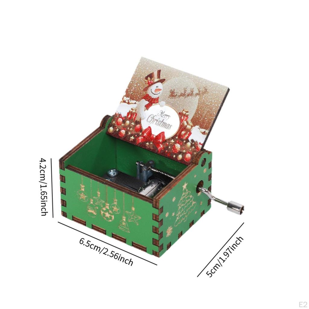 Frohe Weihnachten Spieluhr, Graviert, Sammlung Niedlich Einzigartig Weihnachten Geschenk Handkurbel Spieluhr für