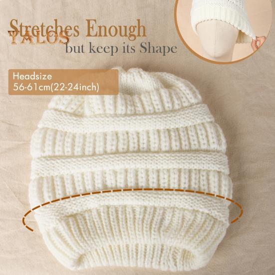 Czapka zimowa unisex gruba dzianina wiatroszczelna utrzymująca ciepło ochrona uszu nakrycie głowy czapka elastyczna bez daszka czapka typu baggy outdoor school ski beanie