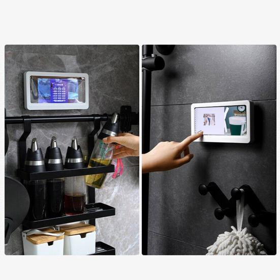 Držák na telefon do sprchy Nástěnný Vodotěsný Box na mobilní telefon s Vysoce citlivou dotykovou obrazovkou pro Koupelnu