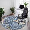 1pc Floral Patterns Office Round Area Rug, Indoor Mat Suitable For Office, Under Office Chairs Bedroom Living Room Home Decor, Room Deco