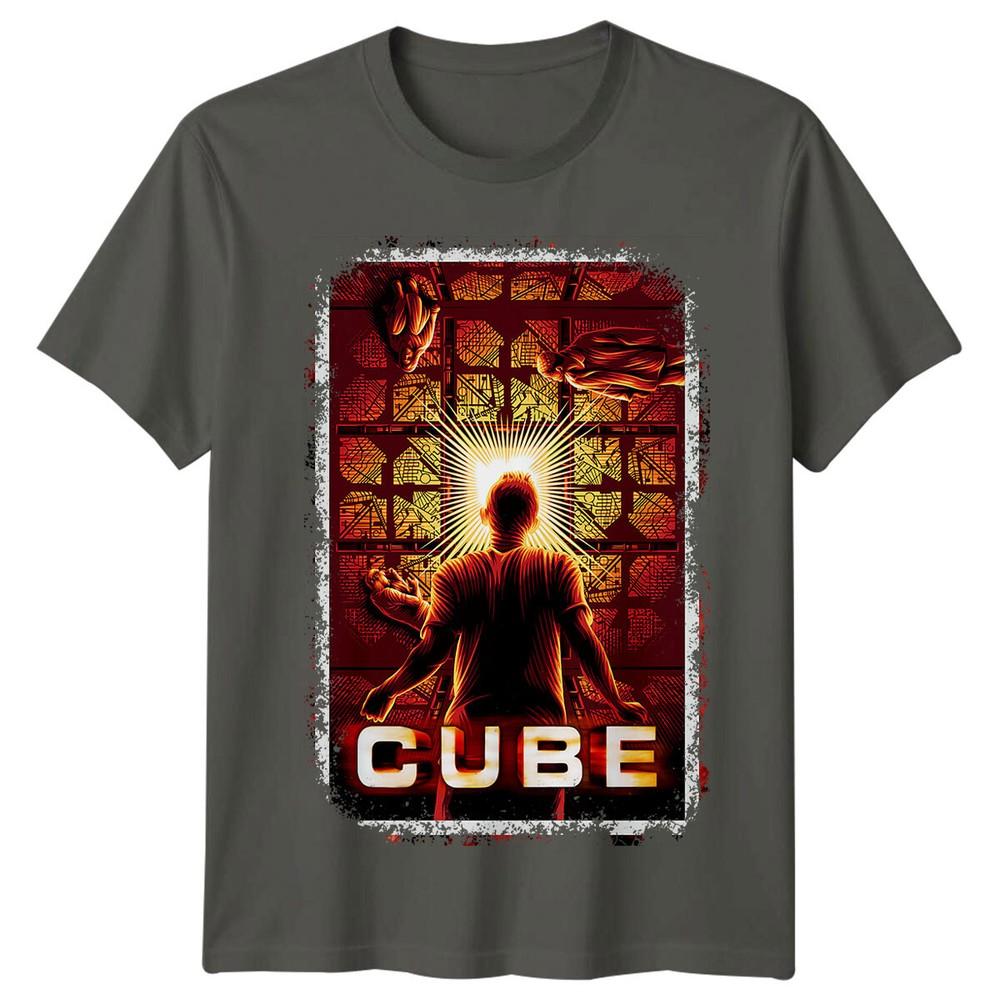 Cube 1997 Movie Poster Inspired TShirt Retro Classic Film Graphic Tee Unisex