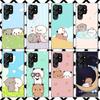 Cute Peach Goma Cat Phone Case for Samsung Galaxy S26 S25 Edge S24 S23 Ultra S22 Plus S21 FE S20 + Soft Cover Print Fundas Galax