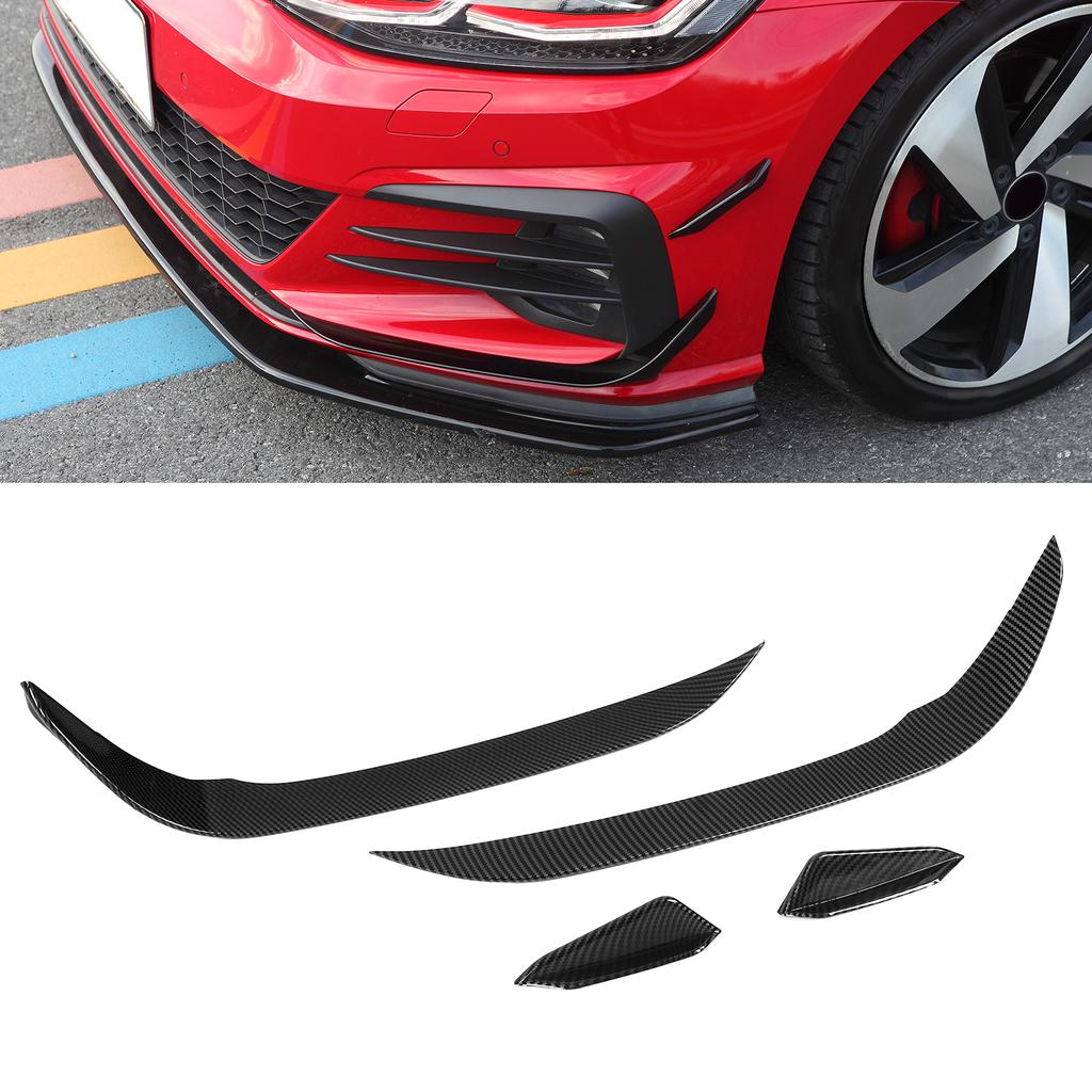 4PCS Front Bumper Aero Kits Canards Wing UV Resistant Replacement for MK7.5 GTD 20172020