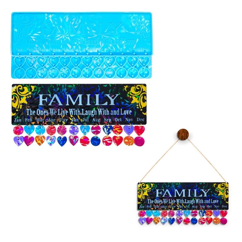 Listed Pendant Molds Resin Craft Molds Wall Calendar Molds Wall Hanging Ornament Molds Silicone Material for Hand-Making