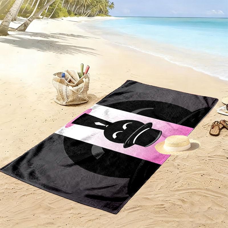 Cartoon Print Beach Towel, Large Soft Quick Dry Towel for Beach Camping Swimming