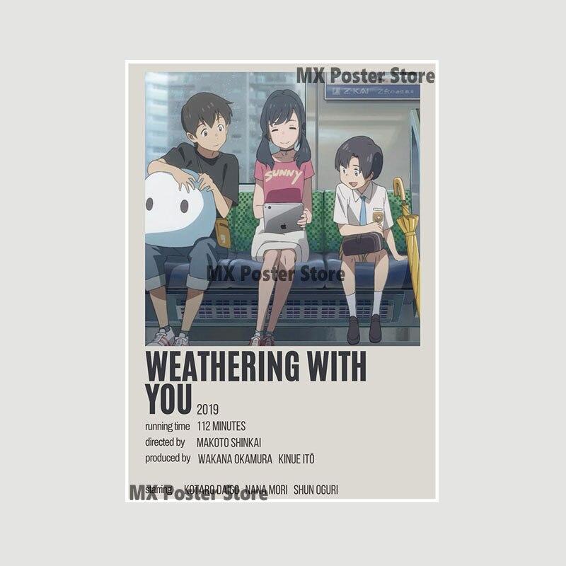 Demon Slayer White Paper Poster Classic Japan Anime Series Art Cartoon Painting Sticker for Home Bar Art Wall Decorative Mural