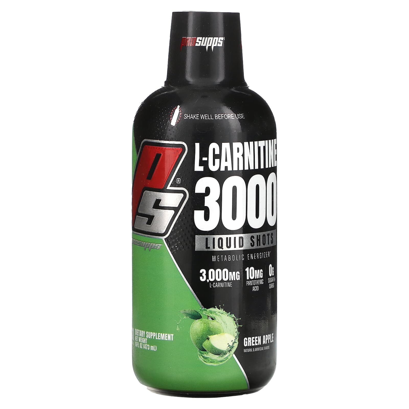 

ProSupps, L-Carnitine 3000 Liquid Shot, Green Apple, 16 fl oz (473 ml)