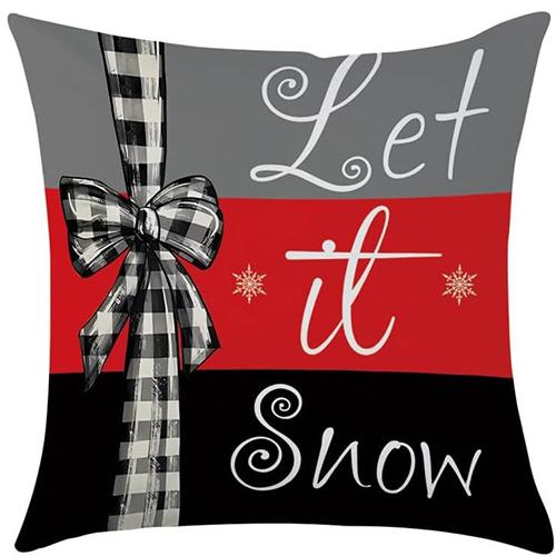 Christmas Themed Pillow Covers: Hello Winter, Santa, Snowman & Let It Snow Designs sofas, bedroom pillow covers, holiday gifts
