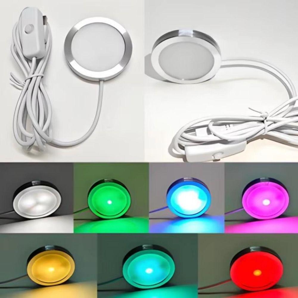 RGB Color Adjustable USB Circular Lamp DIY 5V Ultra-thin LED Light Bright Light with Remote Control 3D Printer LED Lamp Kit