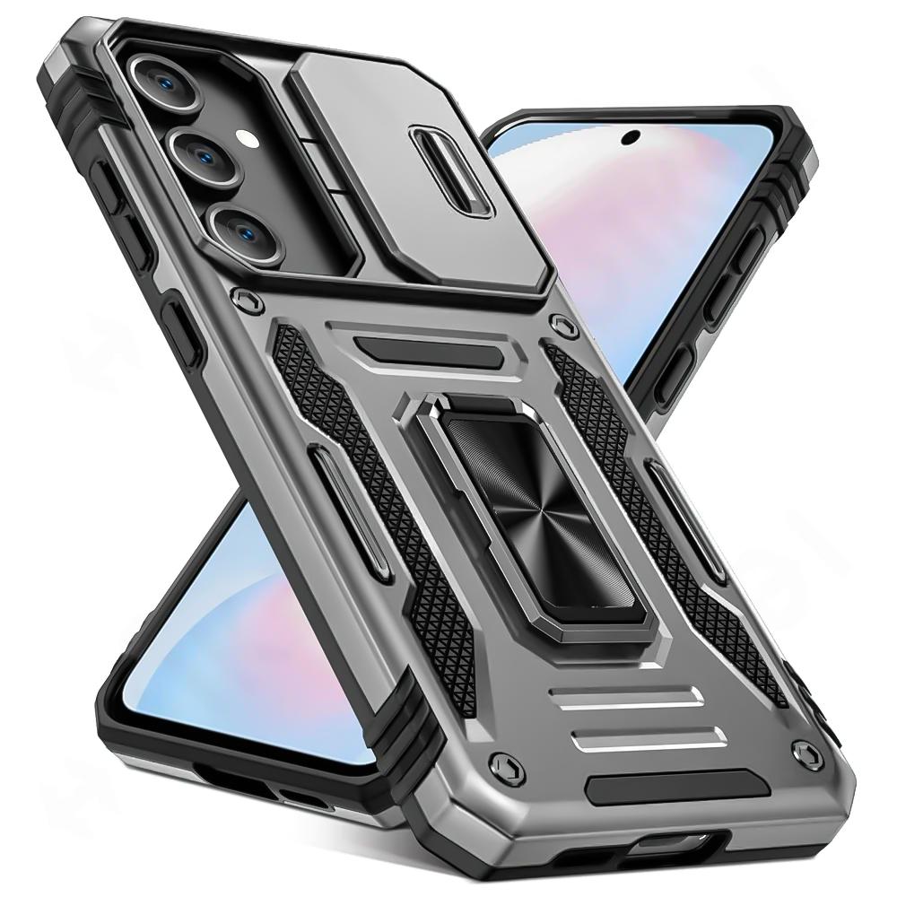 

Slid Camera Anti-Drop Protect Cover For Samsung A57 A37 A56 A36 A26 A16 A55 A35 A25 A15 A54 Metal Ring Magnetic Stand Phone Case Galaxy A25 5G