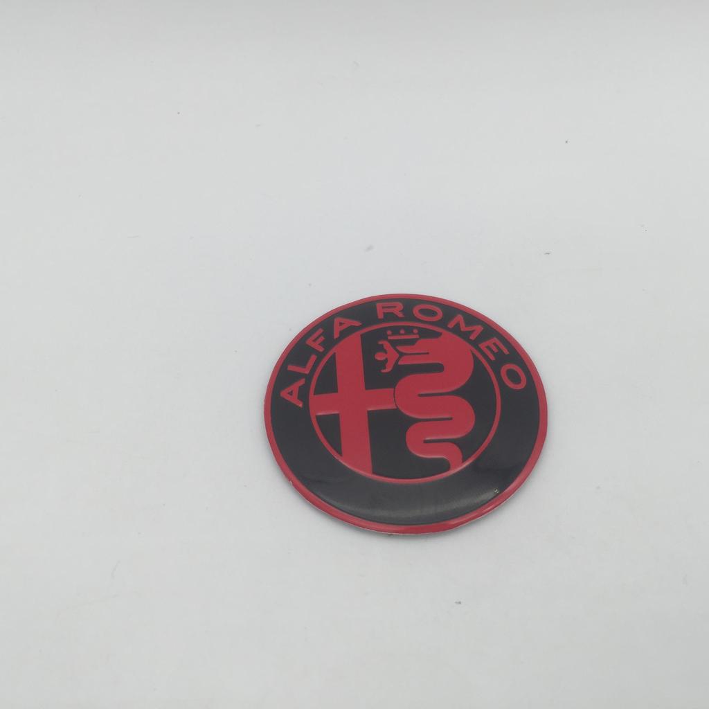 1 stuks 3D voor Alfa Romeo 40mm 4cm Auto Embleem Stuurwiel Midden Badge sticker Decal Styling Auto-accessoires