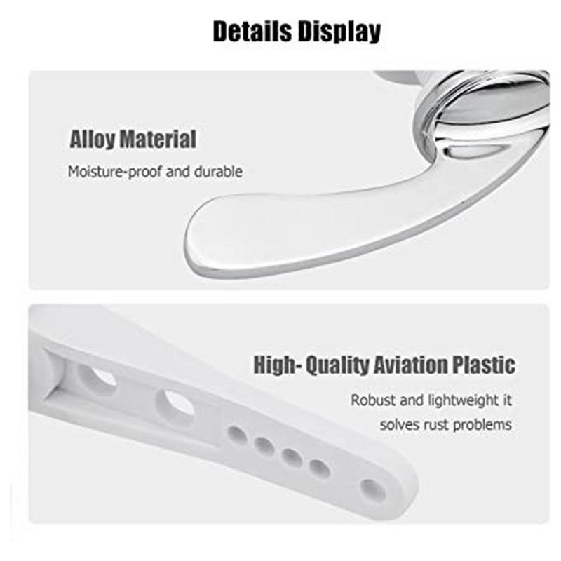 Flush Handle For Toilet Tank Flush Lever Accessory Kit Toilet Handle Lever Replacement With Chains For Repair Accessory For Home