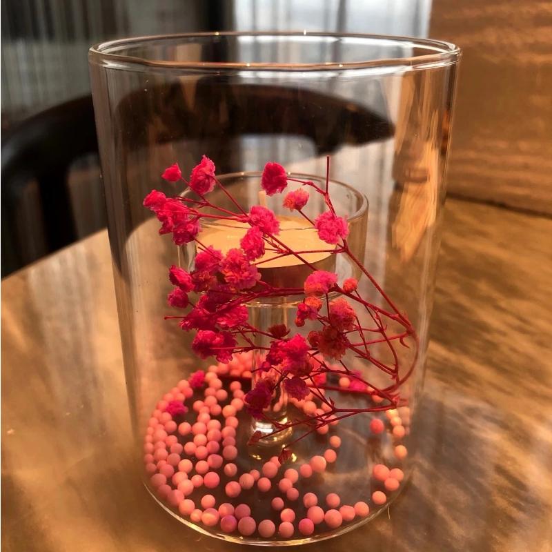 European Style Glass Candle Holder – Romantic Windproof Tabletop Decor for Home & Dinner