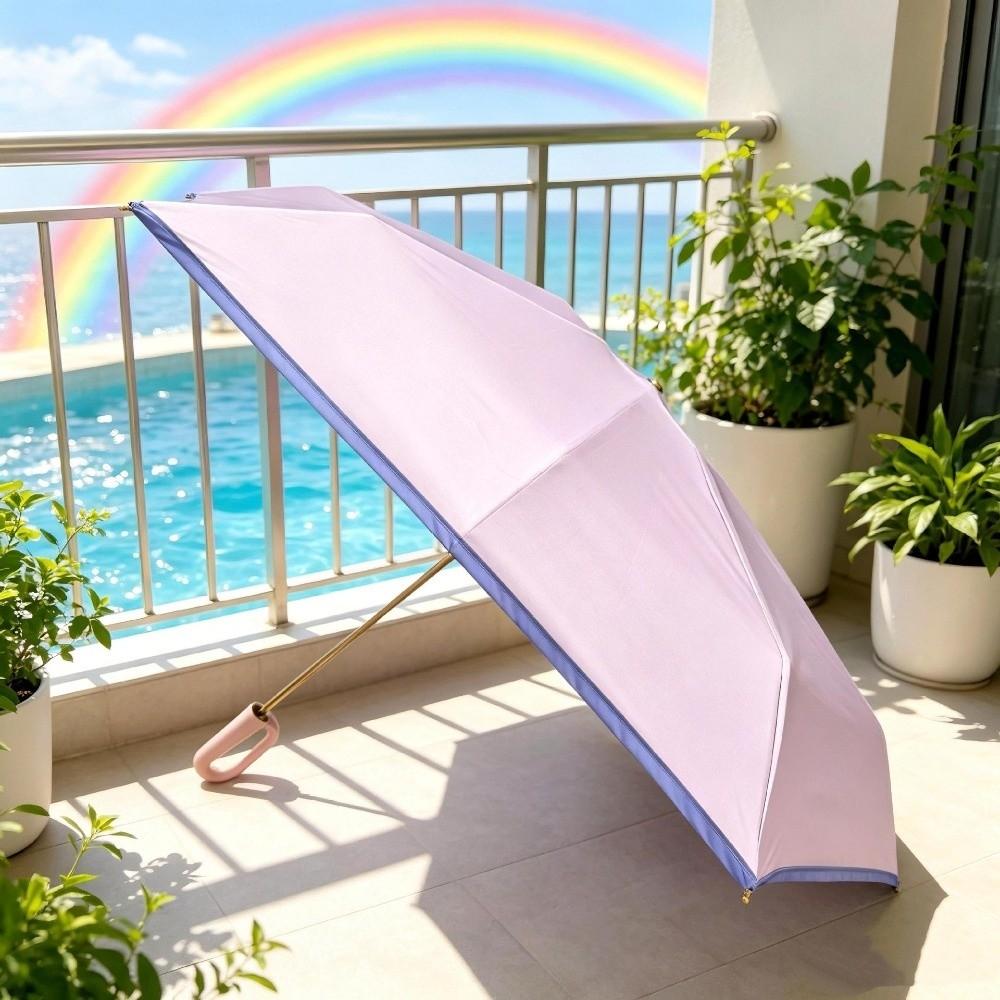 Manual Portable Umbrella UV Protection Sunshade Umbrella Dual-Use Sun Rain Umbrella  Beach