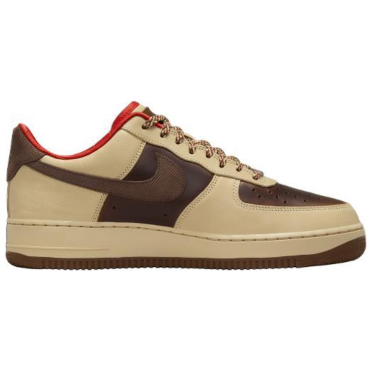 Nike Air Force 1 07 Light British Tan Cacao Wow Men Sneakers Brown Sesame Pecan-Red HQ3447-222