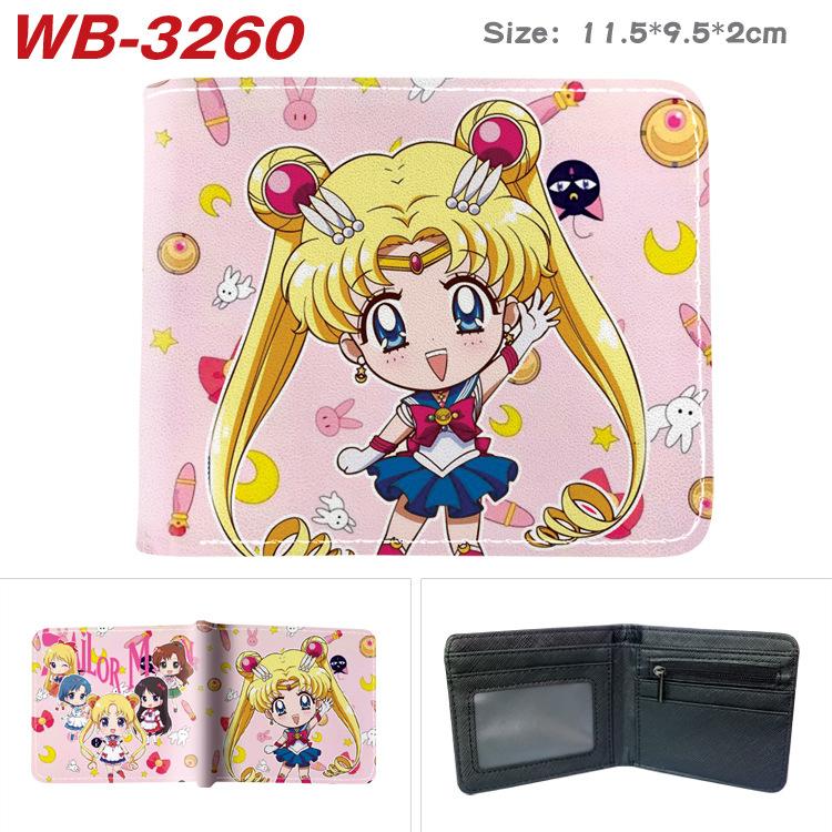 Sailor Moon Coin Purse Full Color Print Short Card Holder Anime Wallet for Men Women 1pcs