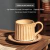 HANDUNYOU Retro Ceramic Coffee Cup and Saucer Set