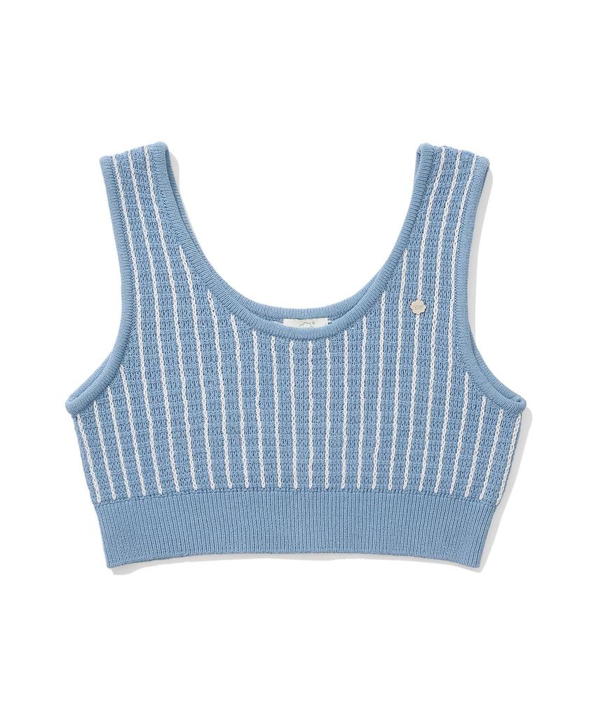 COVERNAT WOMAN Bustier Knit Vest Blue