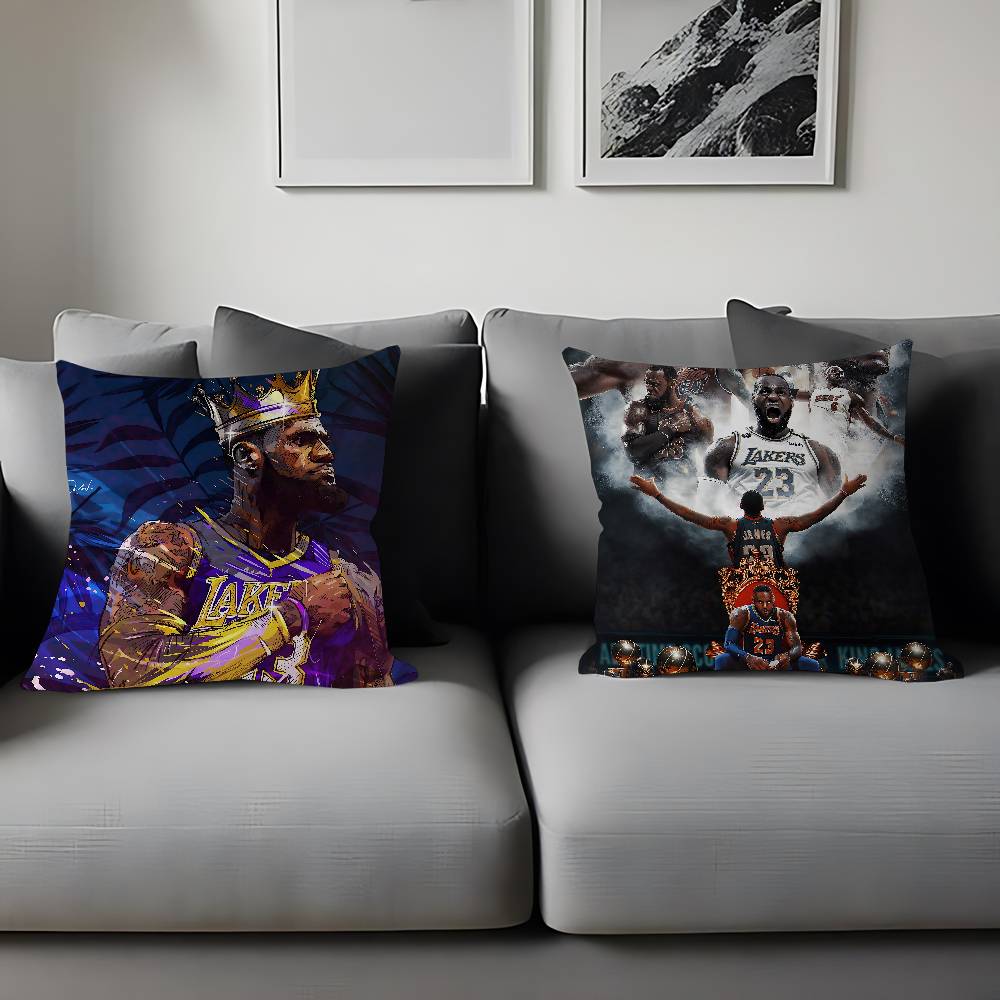 Basketball Star L-LeBron J-James Cushion Cover Decorative Pillow Sofa Home Decor Case Pillow Cases