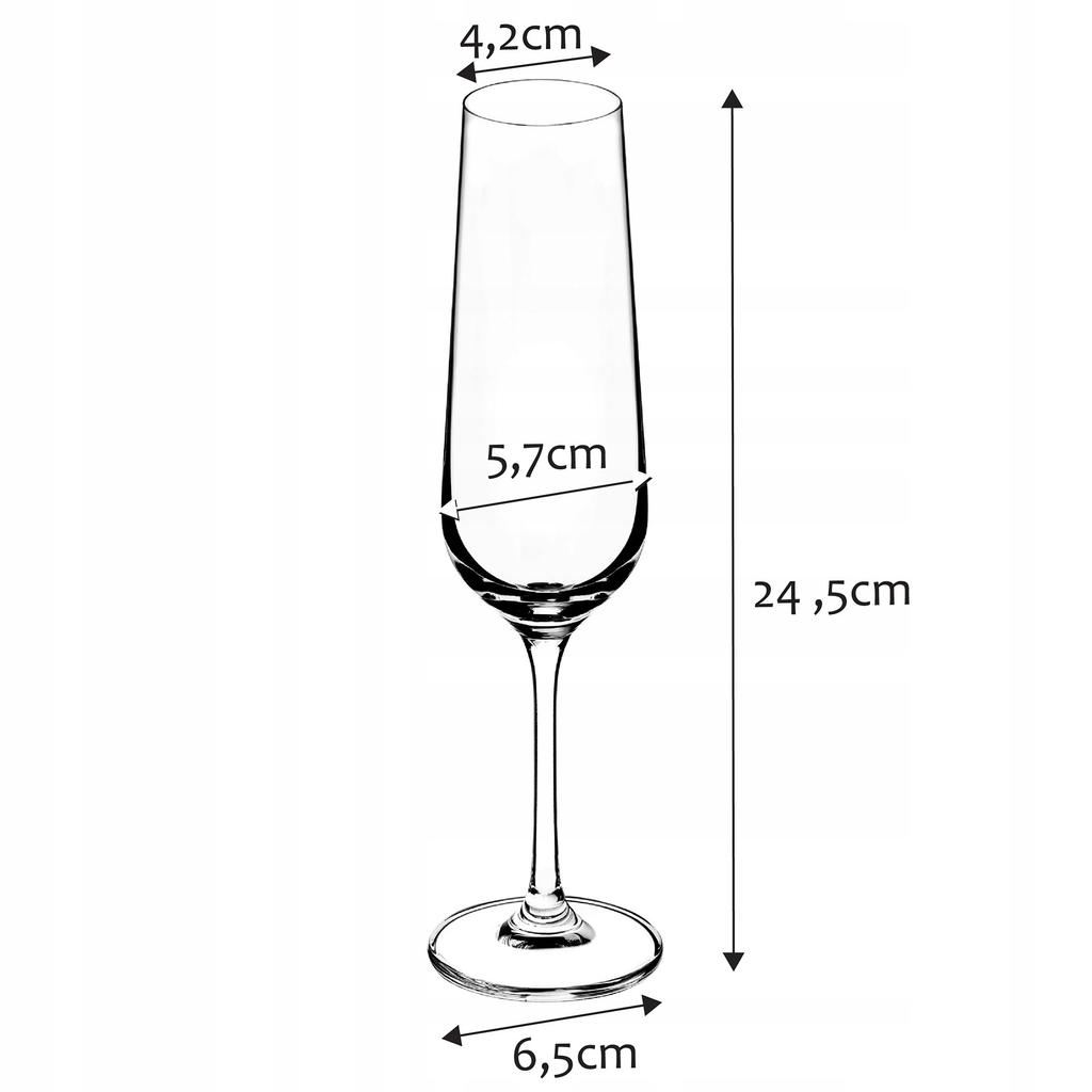 KADAX Champagne Glasses Set of 6 Glasses