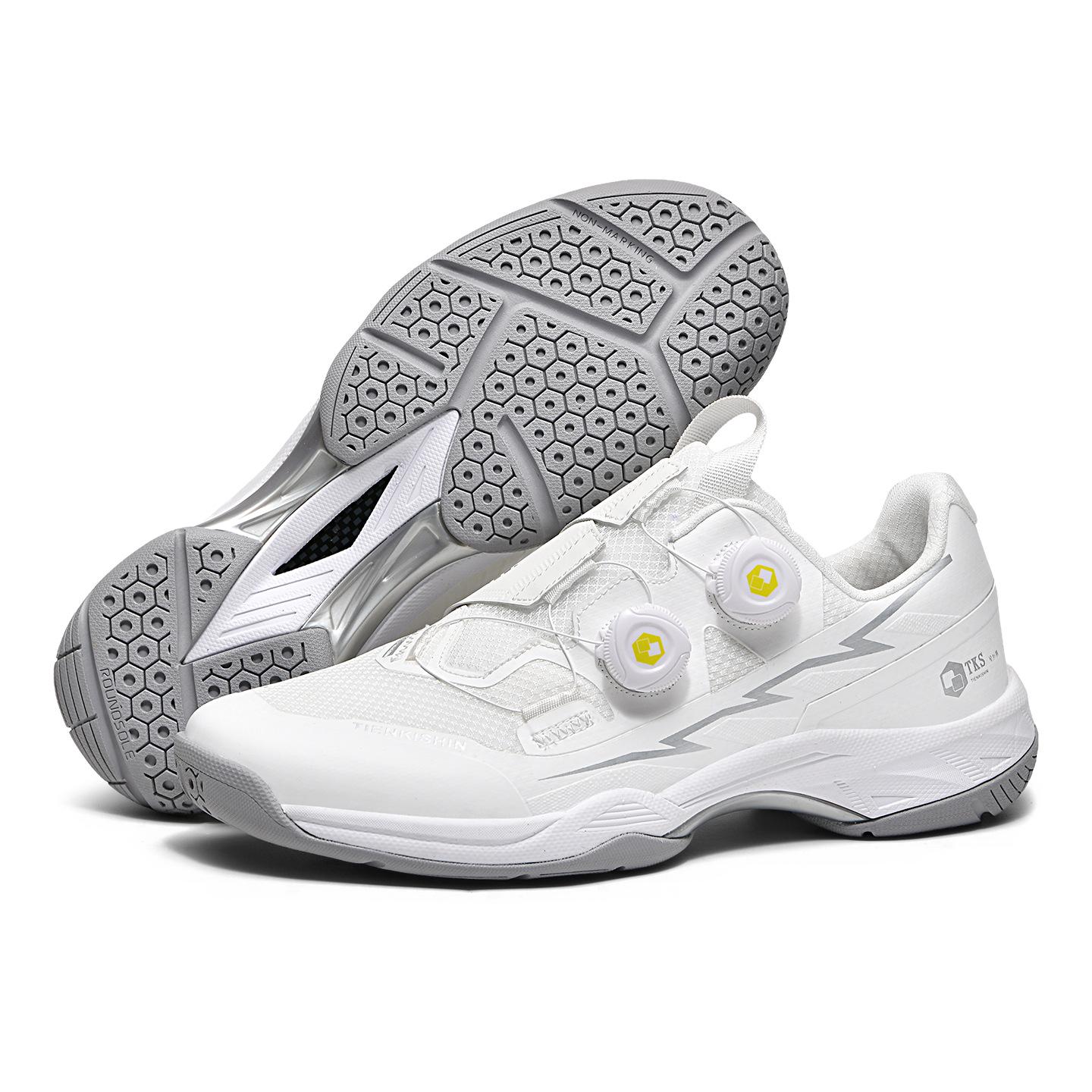 

Dual-Rotary Buckle Non-Slip Trail Running Shoes for Men & Women - Shock-Absorbing Outdoor Sports Footwear for Autumn & Winter 41 белый