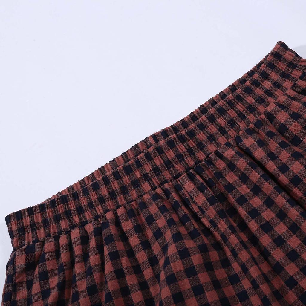 Women's 2026 New Printed Plaid Loose Casual Sleeveless Vest and Pants Set