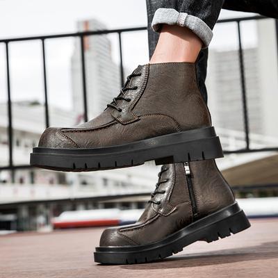 Mode Herrenstiefel mit dicker Sohle Modische lässige und vielseitige Stile Outdoor-Freizeit Geschäftsparty Täglich Büro Erwachsenenqualitätsschuhe