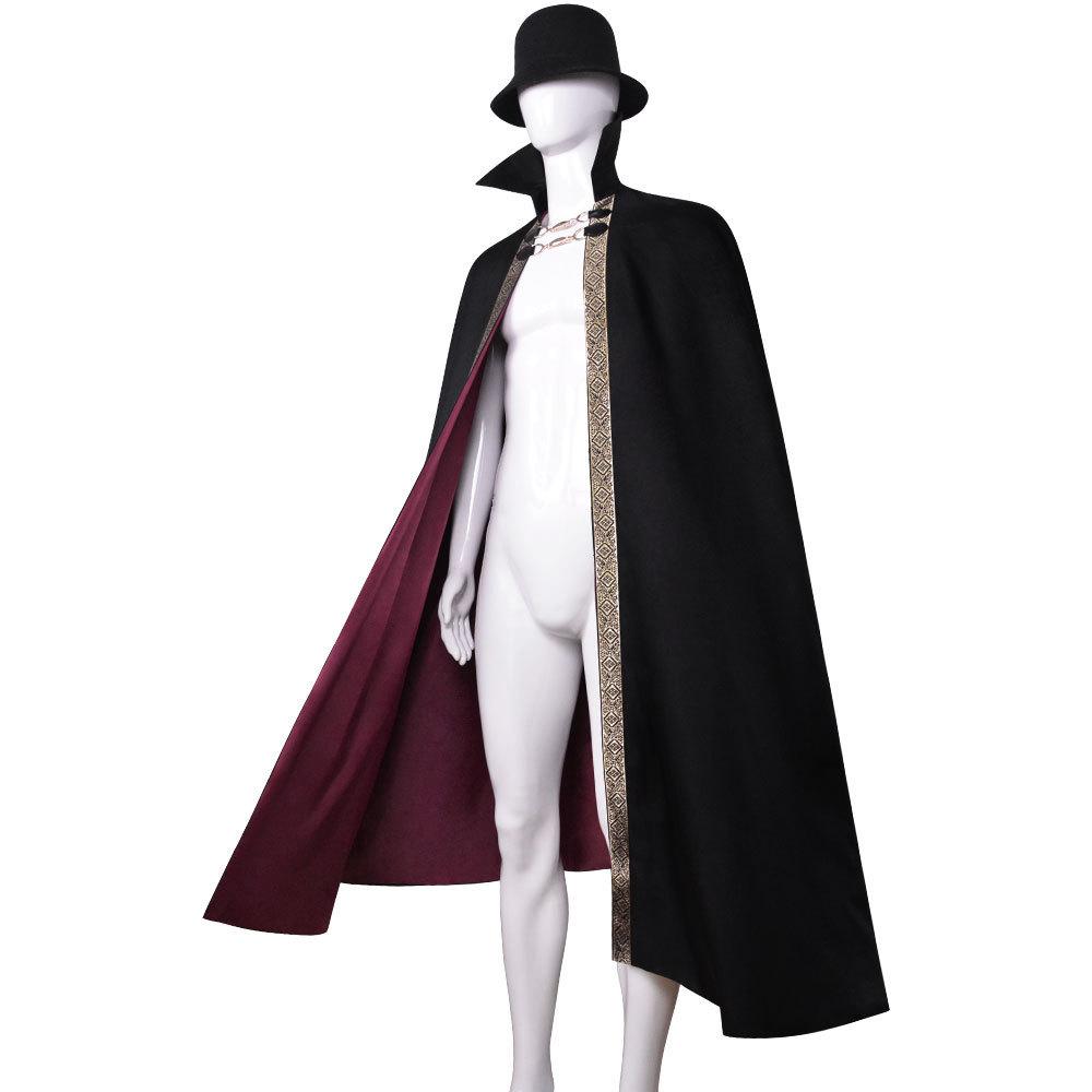 Vampire Baron Cloak Costume For Halloween Cosplay With Polyester Fabric For Stage Performances
