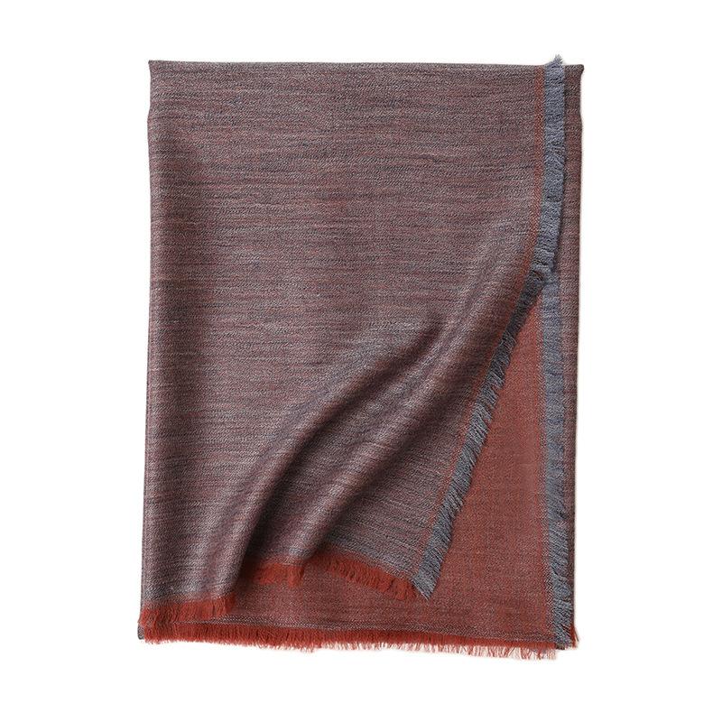 

Весенний новый женский шарф из чистого шерстяного атласа, двухсторонний, с коротким ворсом, двухцветная шаль, шаль для помещения с кондиционером