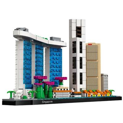[Real Night-Lego Compatible Block-Architecture] QZ Singapore City QZ World Landmark Building Block, Mix